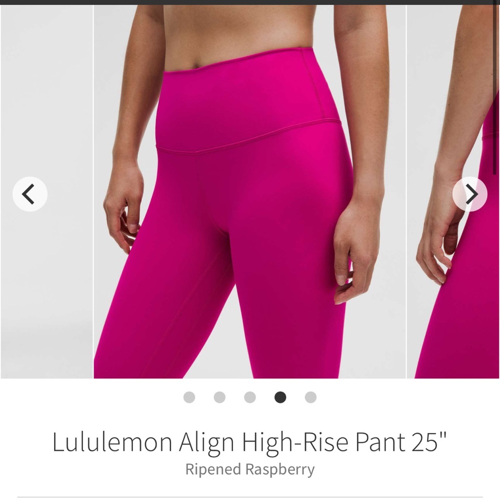 Lululemon Align High Rise Pants 25” Ripened Raspberry Sz 6 - Picture 4 of 9